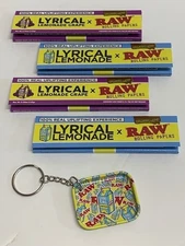 RAW X LYRICAL LEMONADE & GRAPE KING SIZE WIDE PAPERS COMBO + LYRICAL KEYCHAIN