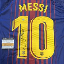 Lionel Messi Signed Barcelona Spain 2018 Jersey Autographed 10 COA