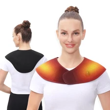 Heating Pad for Shoulders Pain Relief Electric Heated Wrap Winter Warmer