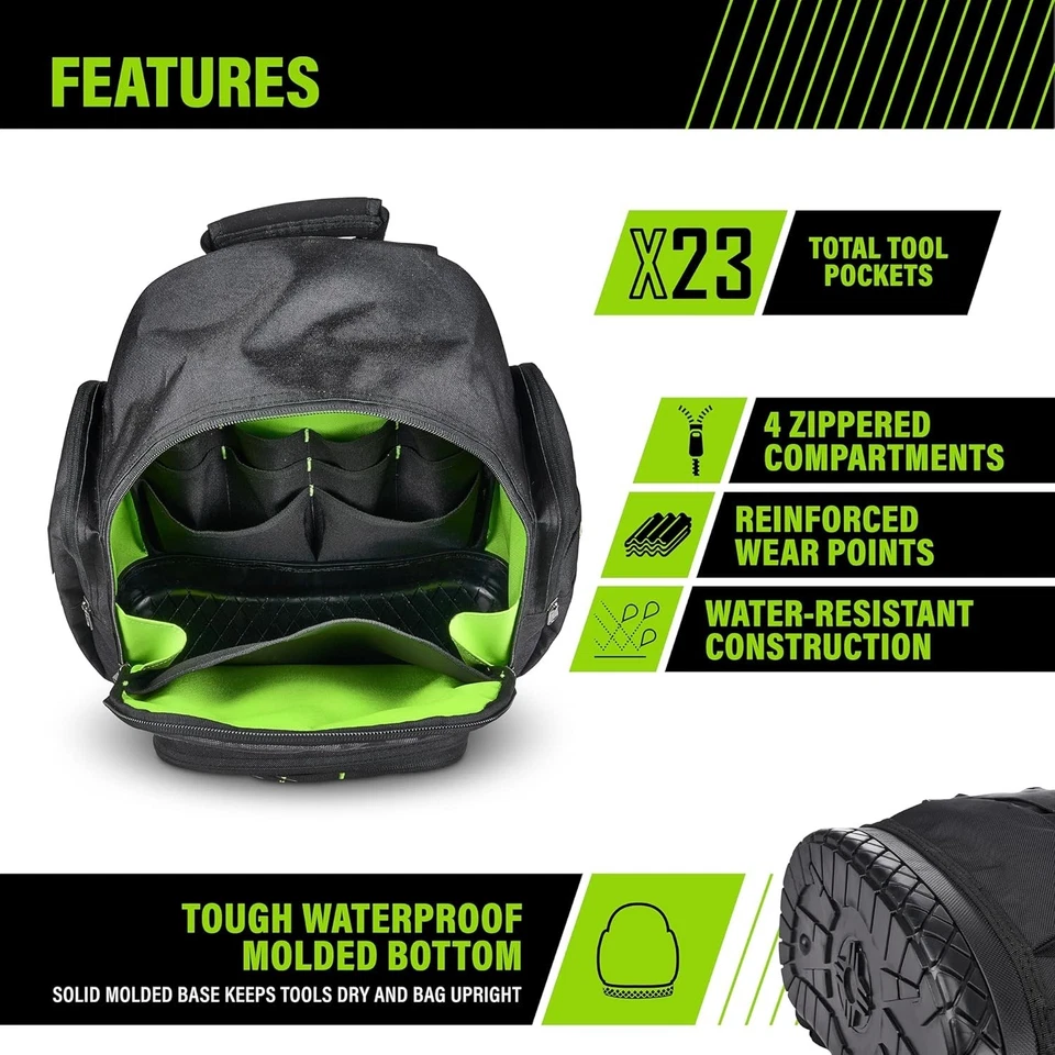 AWP Extreme Tool Backpack | Rugged Polyester Jobsite Backpack with Waterproof. - Image 2 of 4