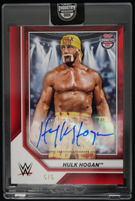Hulk Hogan 2025 Topps Industry Conference #WWEA-HH Red Auto 5/5