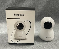Zephnixa 360Degree Security Camera, Cloud and Local Storage, Night Vision, White