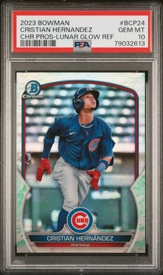 2023 Bowman Chrome Prospects Cristian Hernandez #BCP24 PSA 10