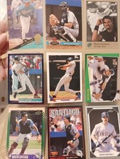Lot of 9 Benito Santiago Benny Santiago baseball cards Padres Marlins