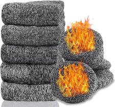 Winter Thermal Socks for Women - 5 Pairs Thick Warm Ladies Cozy Wool Crew Boot S