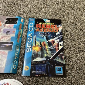 Star Wars: Rebel Assault (Sega CD, JVC, 1993) DISC & Manuals Only Tested NO CASE