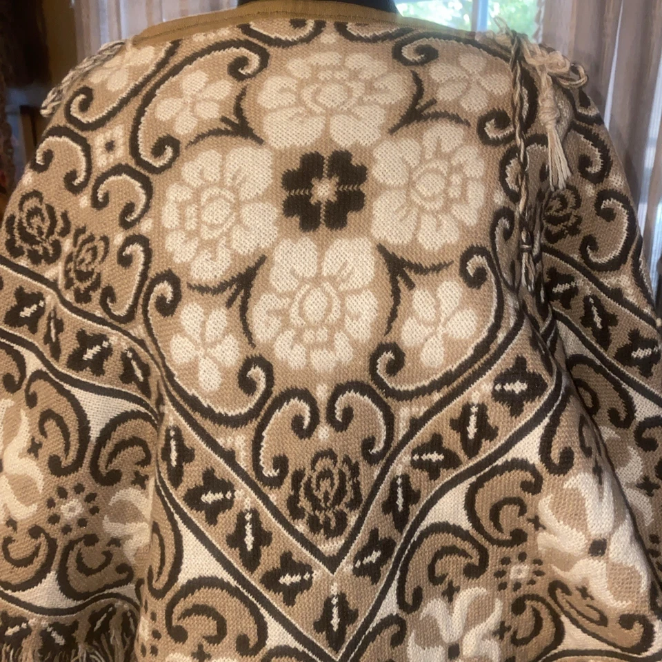 Poncho floral vintage años 70 Foto 4 de 4