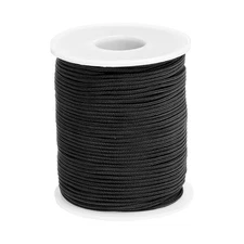 0.06 Inch x 54 Yards Nylon String Bracelet String Braided Nylon Thread Black