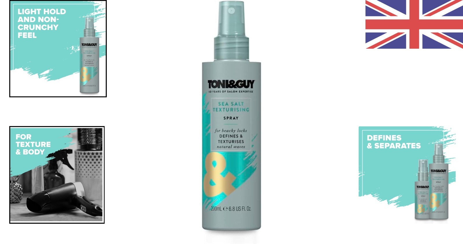 Toni & Guy Sea Salt Texturising Spray - 2 Pack - 200ml - Beachy Waves - Image 4