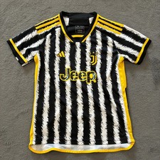 Adidas Juventus 23/24 Home Black Yellow Slim Fit Soccer Jersey Youth Size 24