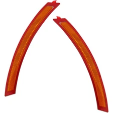 Pair Bumper Face Bar Reflectors Light Lamp Set of 2 Front Driver & Passenger