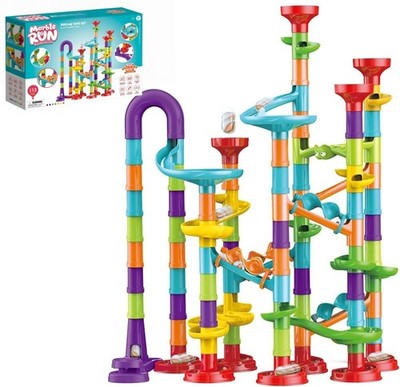 Marble Run for Kids Ages 4-8 - Maze Game DIY Educational Playset White