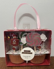 New Party Partners Christmas Cupcake Toppers & Holders 24ct Candy Cane/Candy
