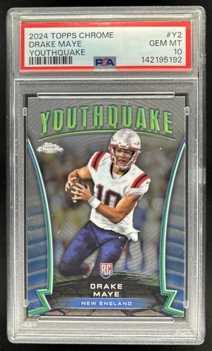 2024 Topps Chrome Drake Maye Youthquake RC Rookie #Y-2 Patriots PSA 10 GEM MINT