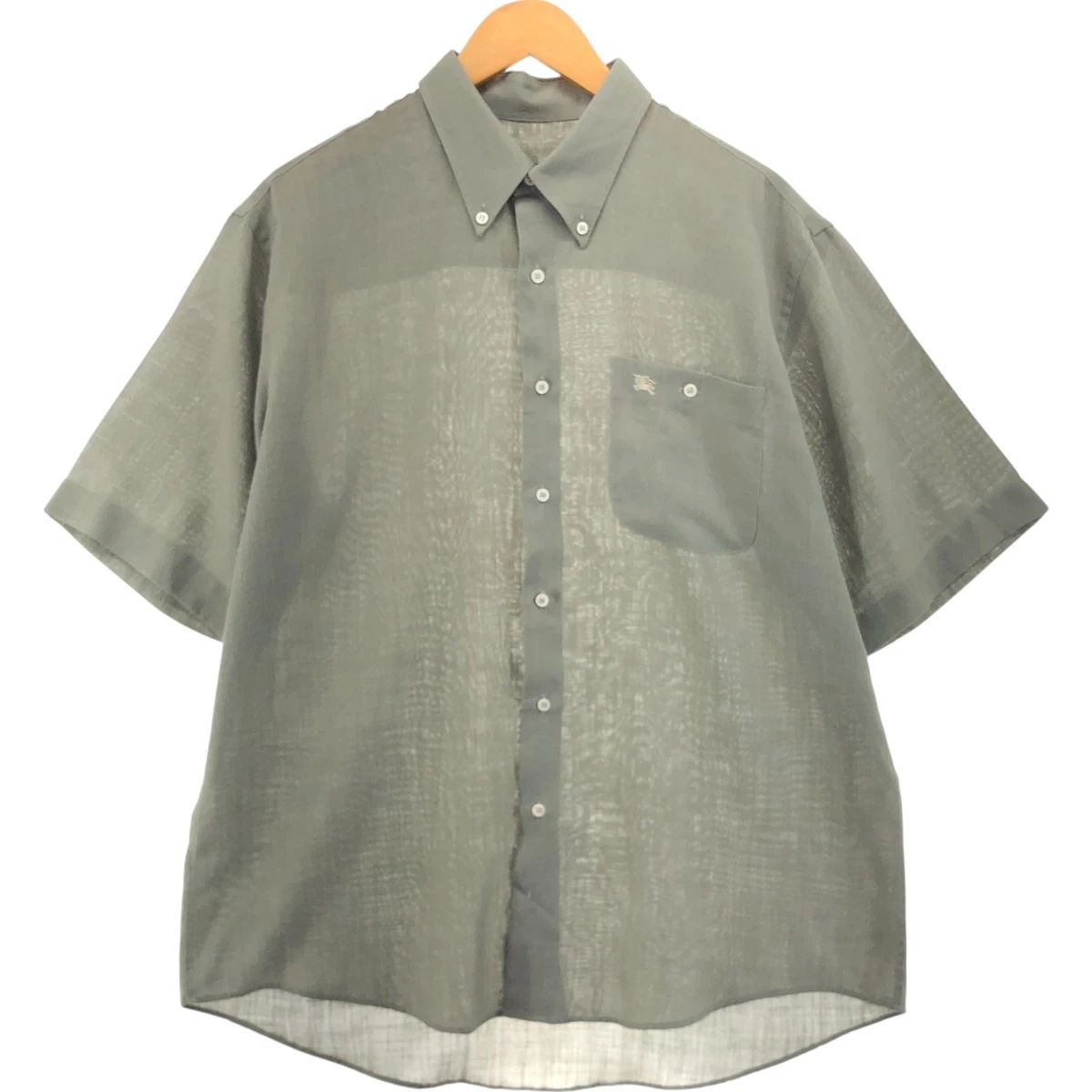 Burberry Linen Short Sleeve Casual Button-Down Shirts for Men for