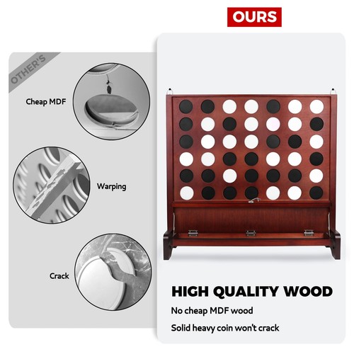 Giant Wooden 4 in a Row with Foldable Tray Connect Games Yard Giant Outdoor G... - Picture 7 of 7