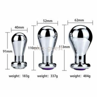 Anal Expansion Metal Jeweled NEW Weights Anal Plug Big Bulb Butt Plug  Stopper
