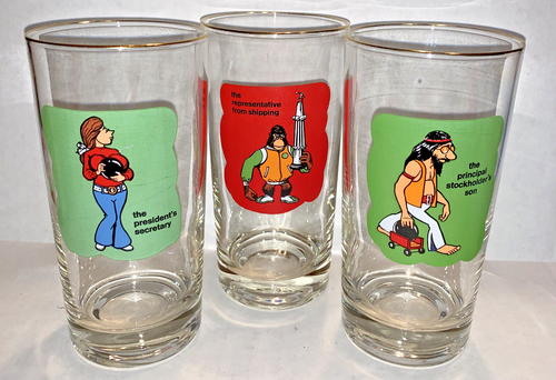 Vasos altos adornos dorados barware dibujos animados The Work Bowling Team - Imagen 6 de 12