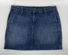 Gap Stretch Jean Mini Skirt Womens Size 8 Blue Denim Fast Free Shipping