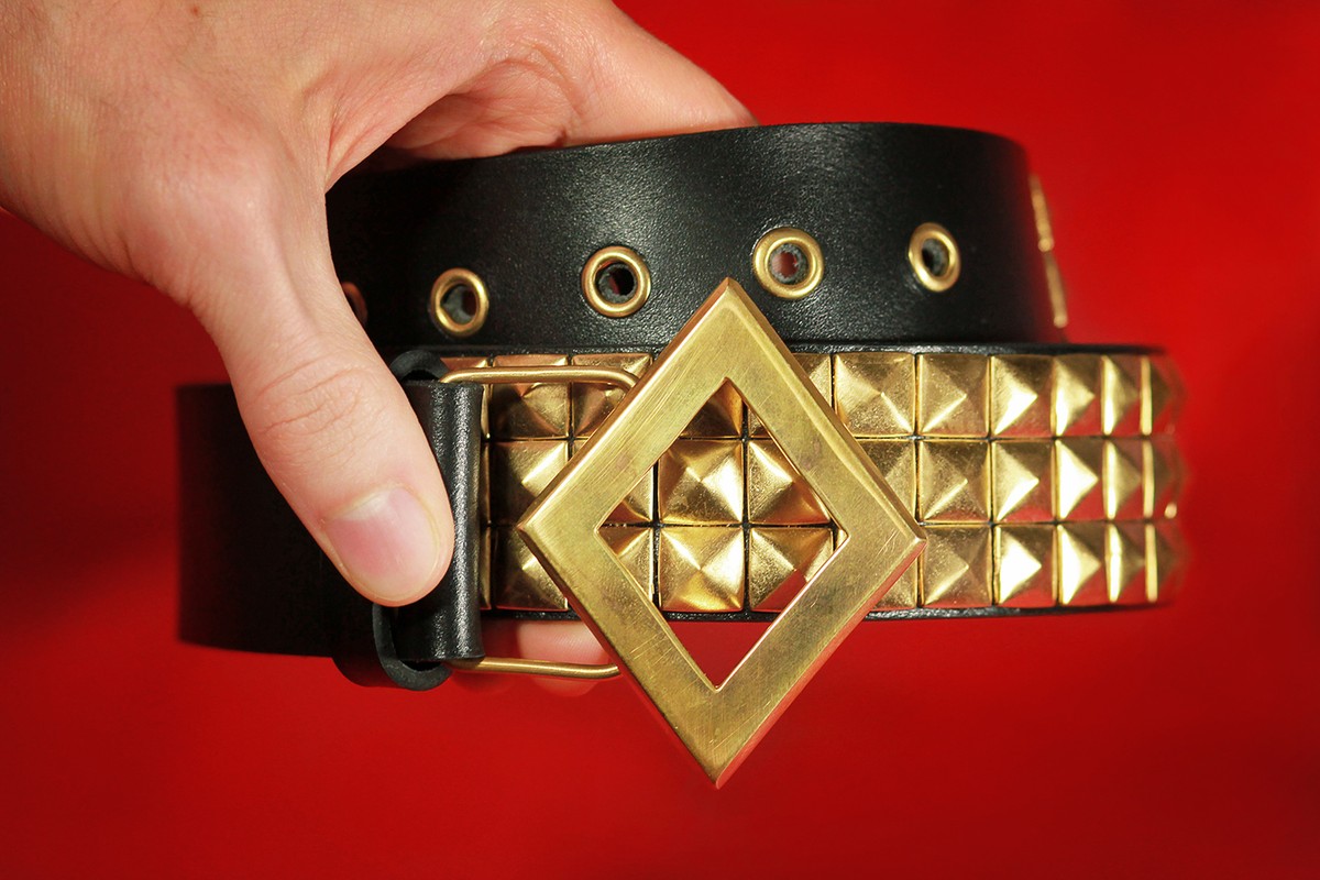 Original Harley Quinn Diamond Buckle Belt Leather Cosplay 