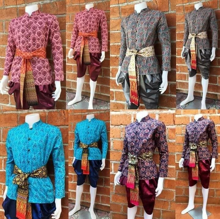 Traditional thai men's clothing top