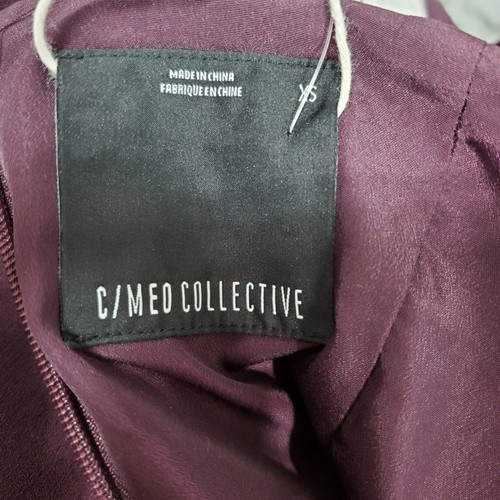 C/meo Collective Don'T Stop Crossover MIDI Dress Womens XS Aubergine Halter Neck - Picture 13 of 18