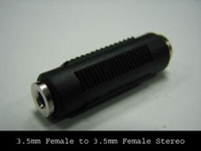 3.5mm Stereo Female Jack to 3.5mm Stereo Female Jack Audio Adapter Converter