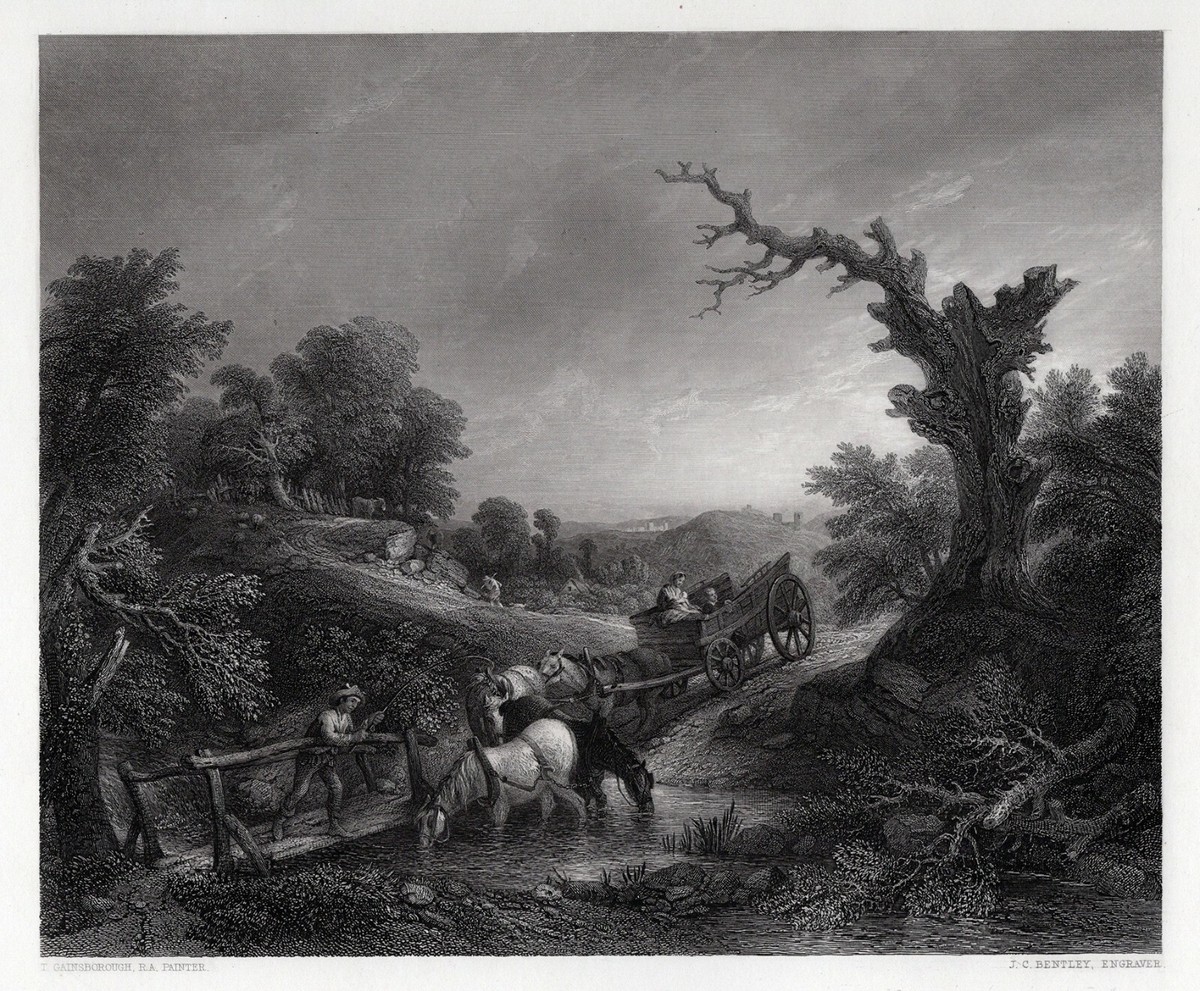 WOW THOMAS GAINSBOROUGH 1800s Engraving 