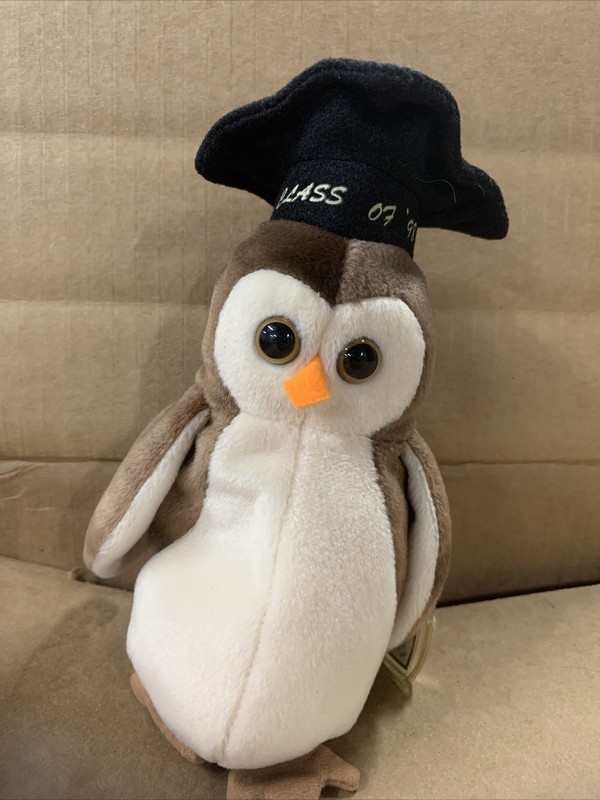 Collector Only TY Beanie Baby WISE the owl class of ‘98 Retired Rare W/tag Error