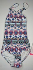 Seafolly Girl's High Neck One-Piece Swimsuit, Multi, Big Kids 8 AUS US Small