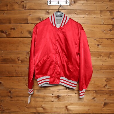 Jacke DeLong Collage Gebraucht (Cod.EBAY834) GR.M Herren Rot Hergestellt IN USA