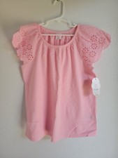 Wonder Nation pink girls eyelet top. Size 10-12 Plus. Make An Offer!