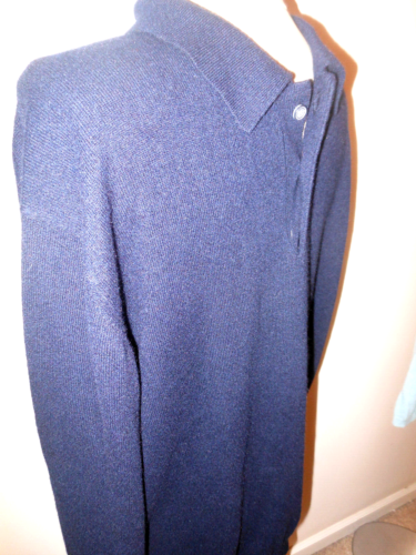 Jos A Banks Herren Pullover Kaschmir Kragen Large Navy Blau