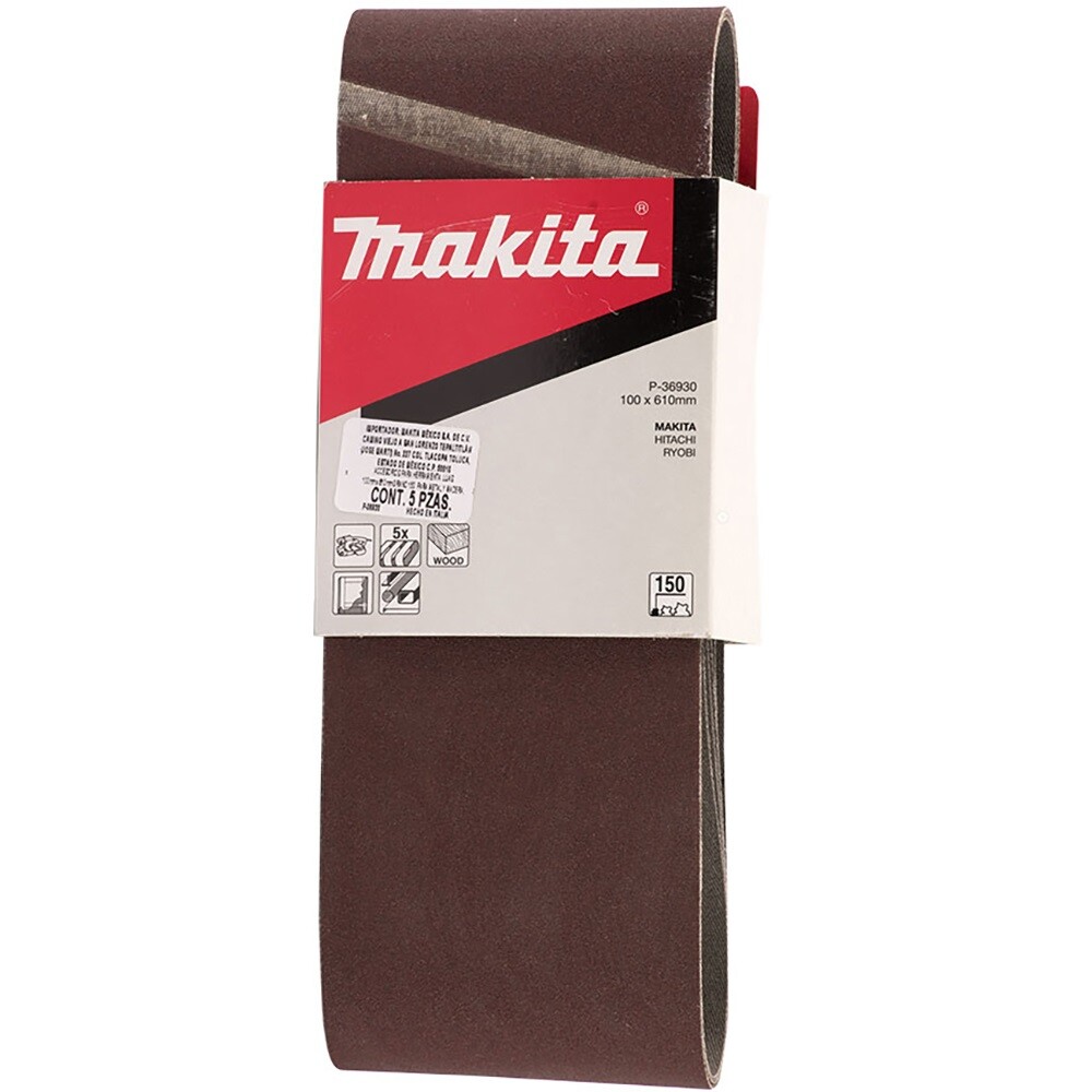 Makita P-36930 Sanding Belt 100 X 610 K150 5 pcs for sale online 