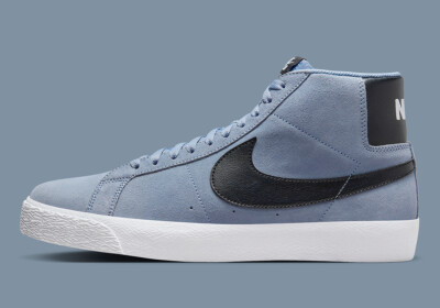 NIKE SB / ハイカットスニーカー/26.5cm/BLU/FD0731-400 Nike SB Zoom Blazer Mid Ashen Slate Blue Obsidian Black FD0731-401