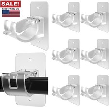 8  Curtain Rod Brackets Self Adhesive Nail Free Bathroom Kitchen Holder Hook USA