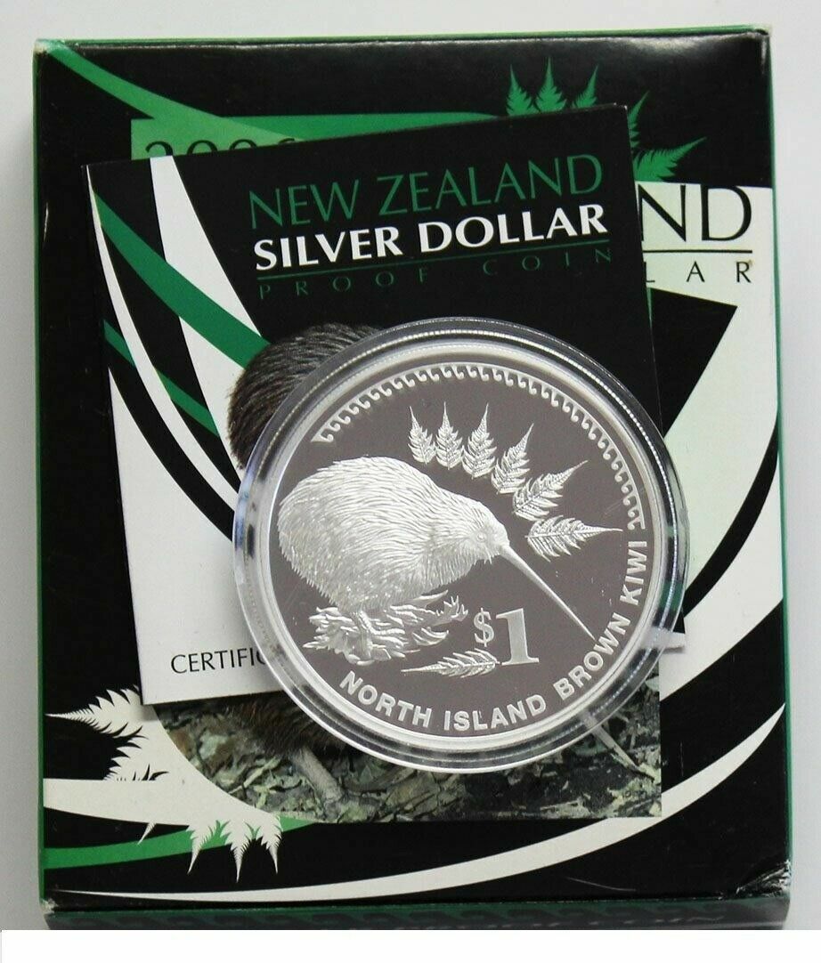New Zealand - 2006 - Silver Proof Coin- Brown Kiwi | eBay