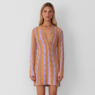 The Wolf Gang | NWT! Hera Knit Wave Mini Dress Size: XL | eBay