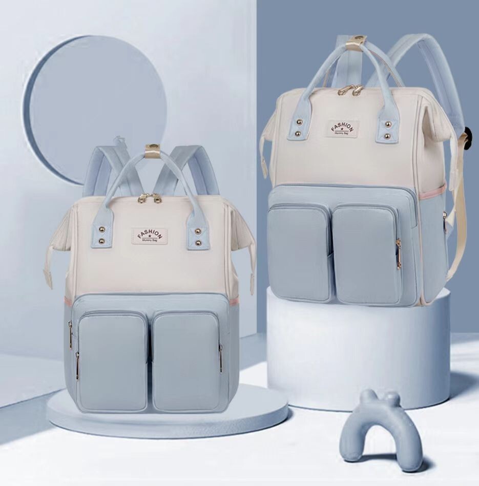 Waterproof Baby Diaper Backpack Multi-Function Travel Nappy Bag for Mums-image