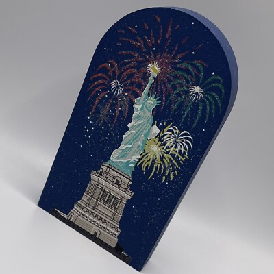 Vintage Cat s Meow Village National Treasures Series Statue Of Liberty 98 Signed