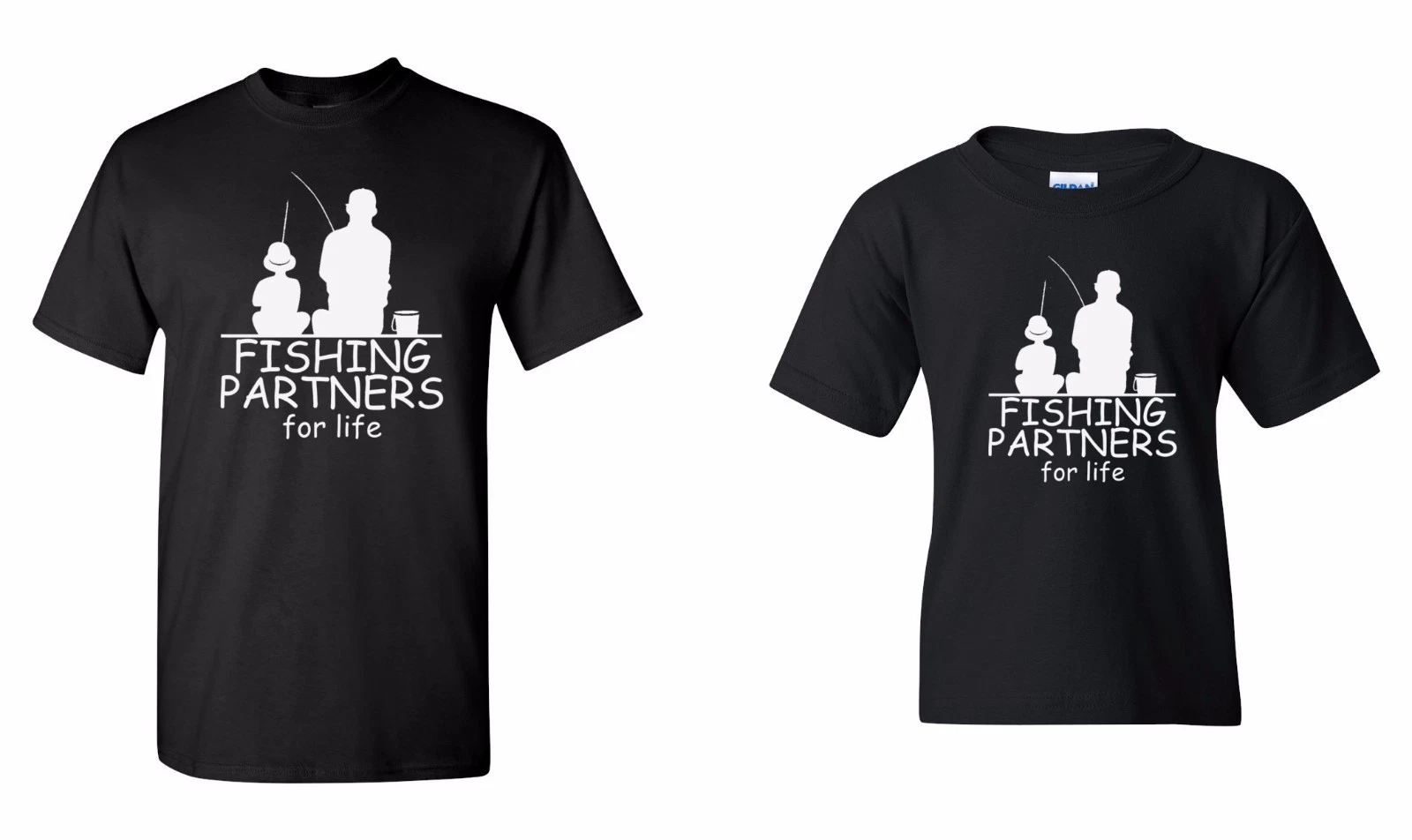 Fishing Partners for Life Matching Shirts Set Father Son Daughter Gift Camping
