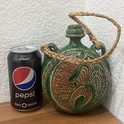 Ceramica De Espana TITO UBEDA Handmade Pottery Green Glazed 7