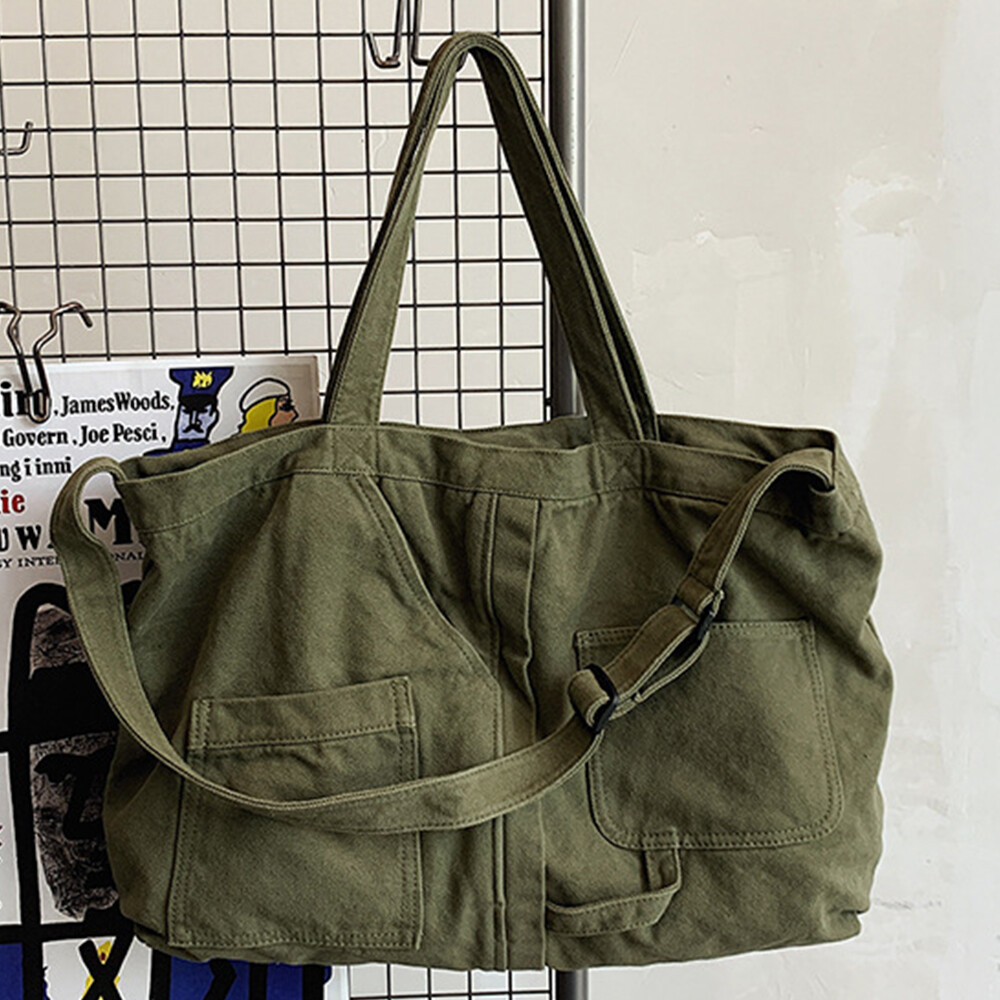 Women Canvas Crossbody Bag Men Large Tote Shoulder Handbag Women Canvas Crossbody Bag Men Large Tote Shoulder Handbag