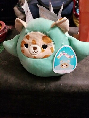 Squishmallow Lexie The Cheetah In Manta Ray Costume 8 Inches- New With Tags
