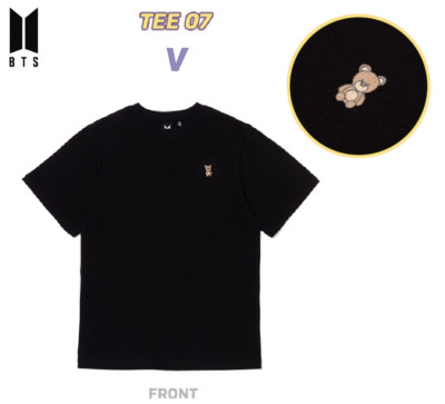 BTS Tシャツ V Yohji Yamamoto POUR HOMME Tag Design V Neck T Shirt (K-149507)