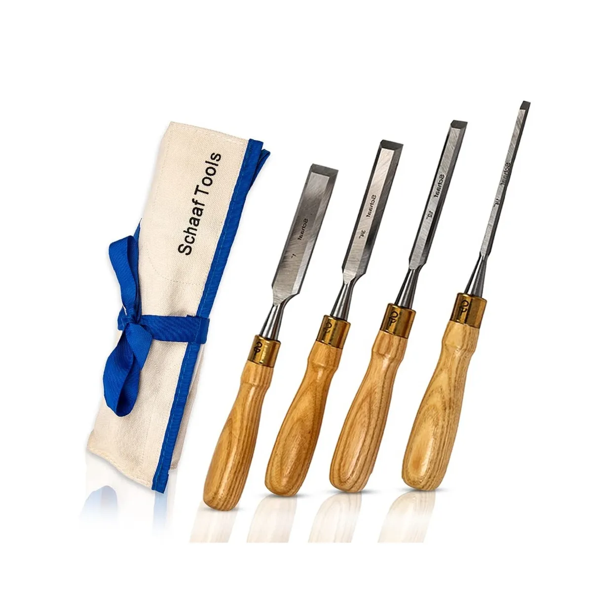 Schaaf Tools 4-Piece Wood Chisel Set, Finely Crafted Woodworking Hand  Tools