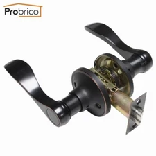Probrico Oil Rubbed Bronze Interior Passage Door Lock Door Lever Handle Lockset