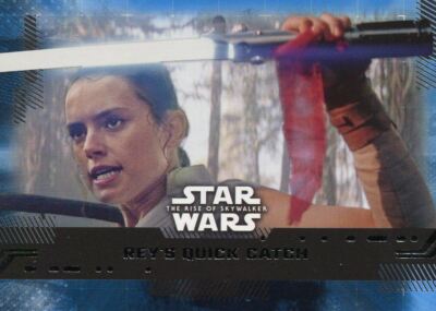 Star Wars Rise Of Skywalker S1 Blue Base Card #68 Rey's Quick Catch