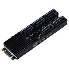 SilverStone ECS07 5-Port SATA Gen3 6Gbps Non-RAID M2 PCIe Storage Expansion Card