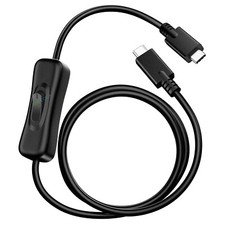 USB Type C to C Cable with ON/OFF Switch,Video/10Gbps Data/Charging 20V 3A